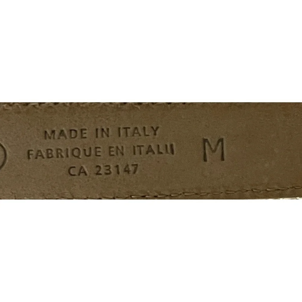Talbots Italy Genuine Leather‎ Woven Belt Beige Medium 6904 Women EUC